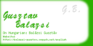 gusztav balazsi business card